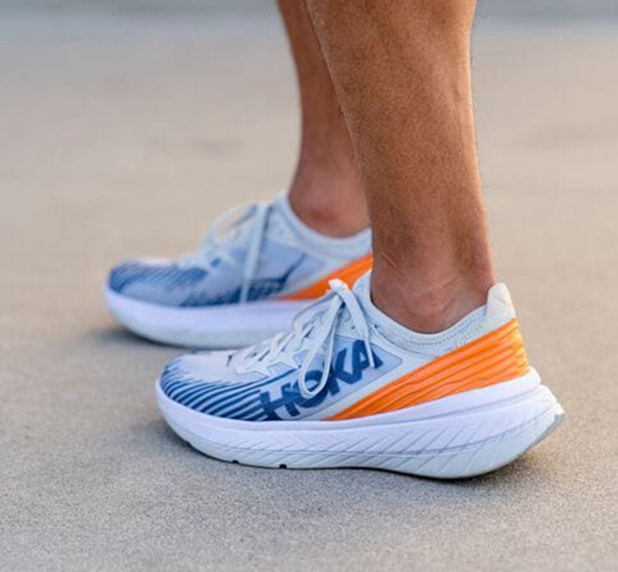 Hoka One One Koşu Ayakkabısı Kadın Beyaz/Mavi - Carbon X-Spe - AY2375846